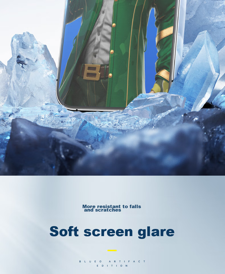 Lanxingxiansheng Tempered Glass Screen Protector for IPhone 15 Plus/14 Pro Max, Full Coverage HD Anti-Fingerprint Frosted Anti-Drop AG Anti-Glare Protective Film 4