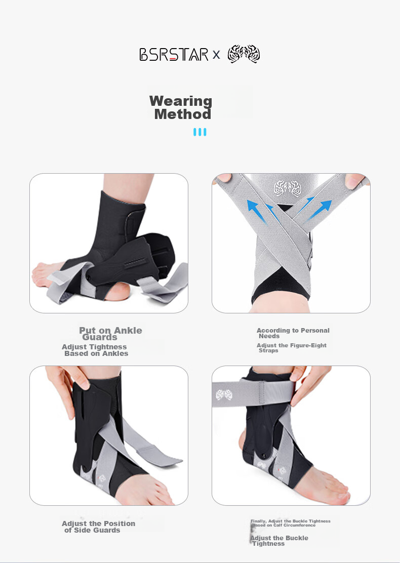 Bestray 5D Ankle Brace, Joint Fixation Support, Post-Injury Recovery Sleeve, Ankle Protector, Basketball Sprain Rehabilitation, Anti-Sprain Foot Guard 13