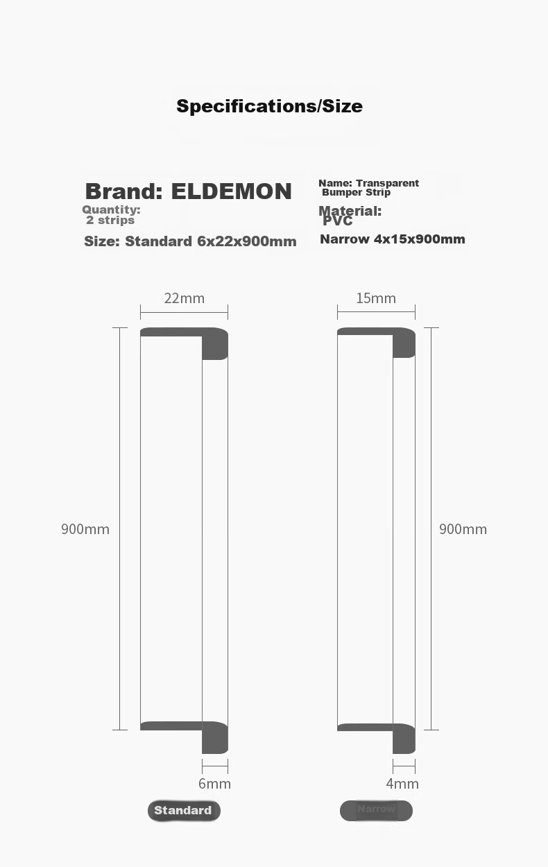 EUDEMON Adhesive-Free Transparent Anti-Collision Strip, Child Safety Edge Guard, Table Glass Corner Protector, 2 Pieces 8