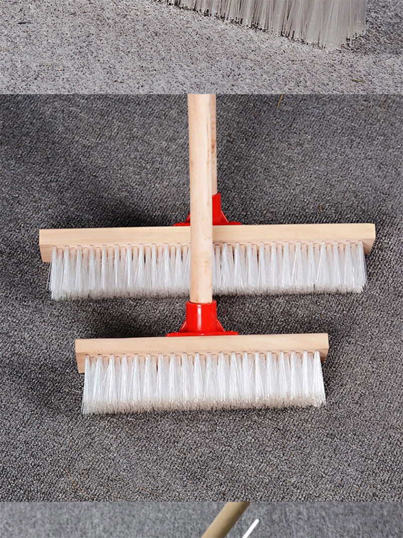 Jiebi 28cm Wide Floor Brush Long Handle Stiff Bristle Large Kitchen Bathroom Carpet Cleaning Tile Brush 5