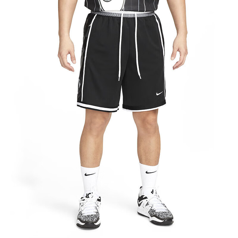 NIKE Men's 8-Inch Shorts Fashion Casual Knit Sports Pants HV3538-010 Black XL