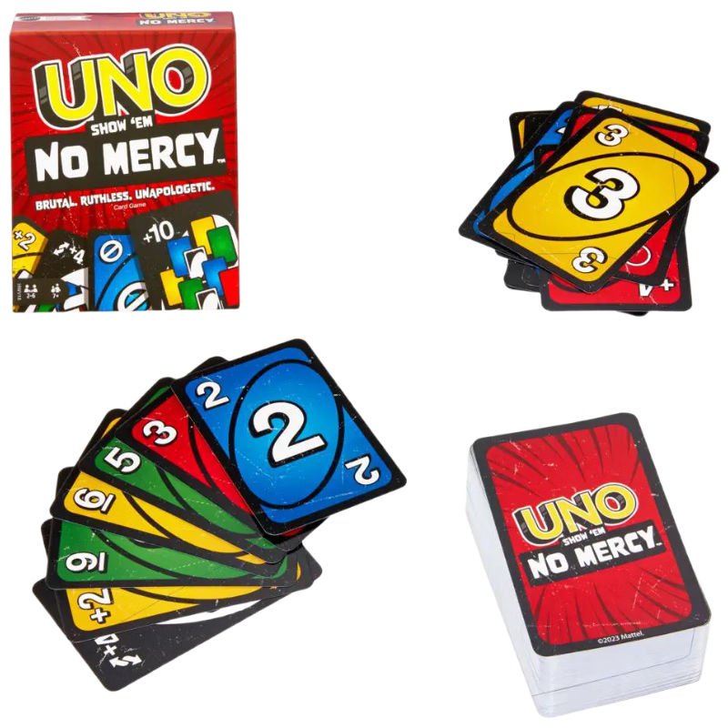 UNO [Official Mattel UNO] Birthday Gift Stress Relief Board Game Unabated Series Playing Cards HWV18