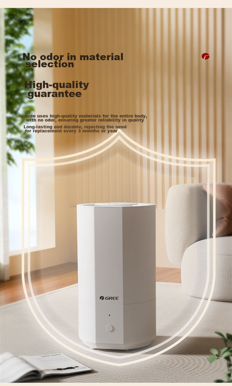 GREE Humidifier for Home, Quiet Bedroom Bedside Small Size for Mothers And Babies, Antibacterial Detachable Air Humidifier for Office Desk Floor Large Mist Output Dormitory Heating Moisturizing (X70a) 19