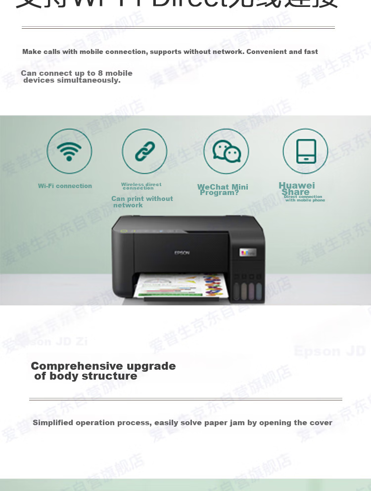 EPSON L3356 Color Printer Multifunction All-in-One (Print Copy Scan) Home Office Printer (L3256 Upgrade) 3