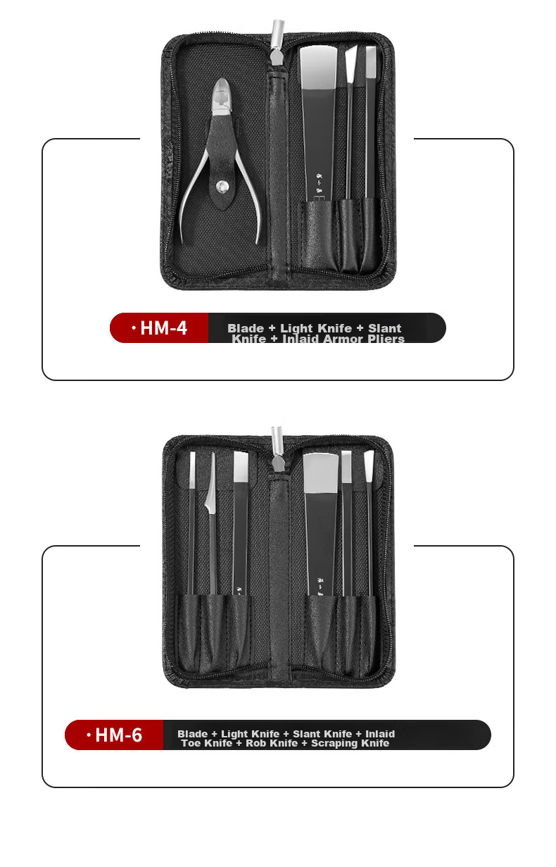 Zhangxiaoquan Pedicure Knife Set for Removing Dead Skin, Calluses, Thick Hard Toenails, Nail Tools, Six-Piece Set HM-6 5