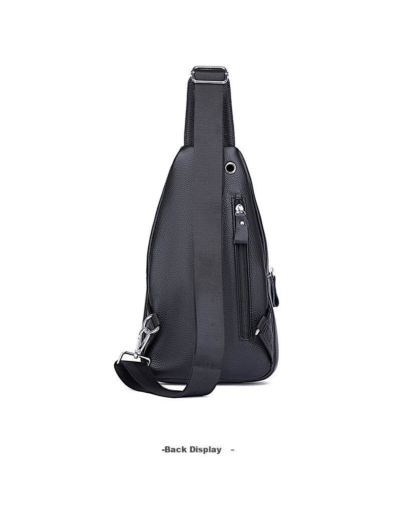 Meizhouyeni Crossbody Bag for Men, Top-Grain Leather Chest Bag, Fashionable Shoulder Bag, Casual Trendy Sports Birthday Gift for Boyfriend 12