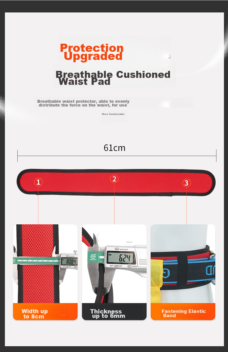 Geermu Single-Waist Safety Belt with Small Hook, 1.8 Meters, National Standard Electrical Safety Rope with Hook GM3617 13