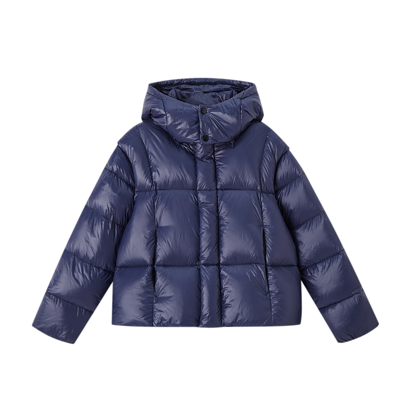 Dme [Detachable Sleeves] Winter Lightweight High-Heat Retention 90% Duck Down Stylish Front Short Back Long Women's down Jacket