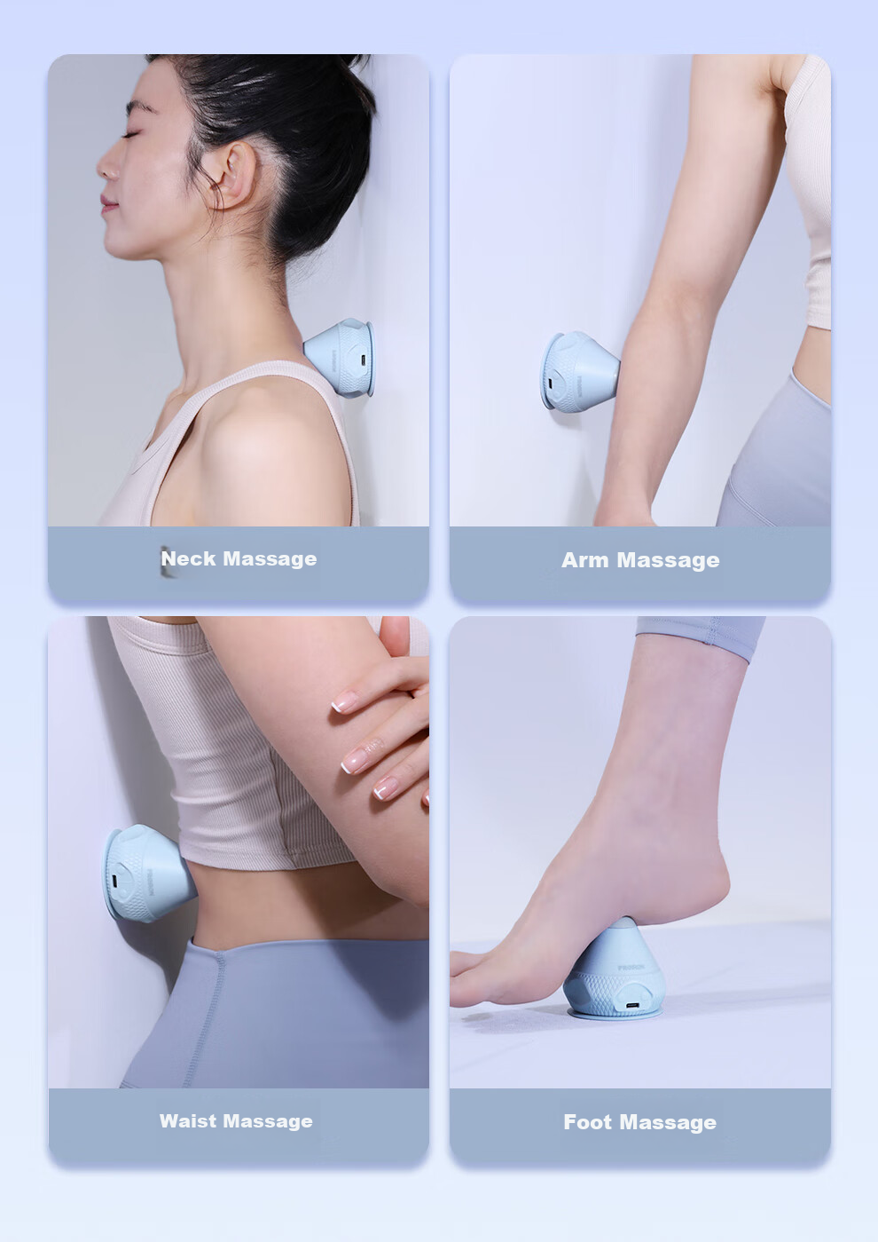 PROIRON Puli'ai Electric Adhesive Fascia Ball for Shoulder, Neck, Back Muscle And Foot Soles Relaxation Heat Therapy Professional Massage Device Gree 24