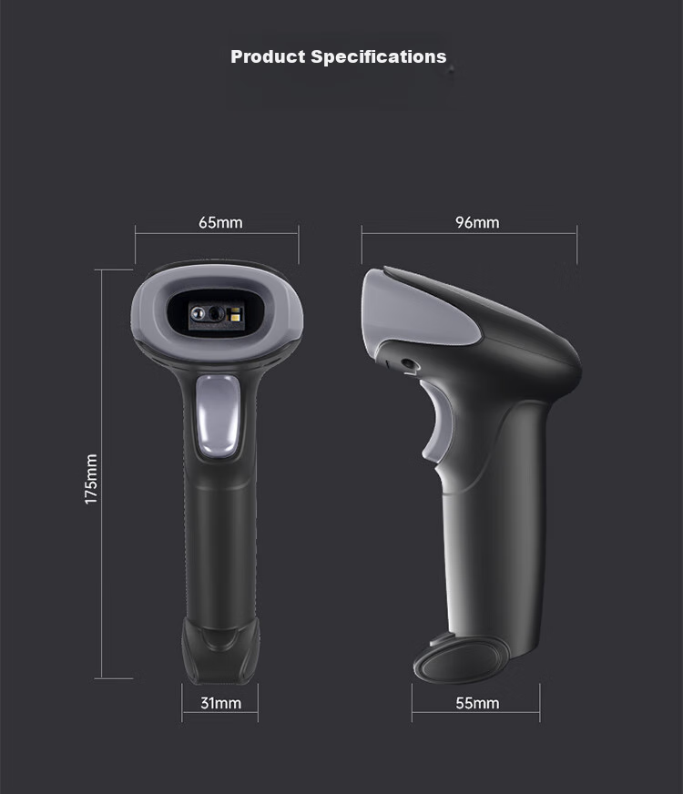 Haoshun (Hysoon) Wireless Barcode Scanner, 1D/2D Barcode Scanner, Cashier Barcode Scanner for Supermarket, Express Delivery, Logistics, Spare Parts Warehouse S224 18