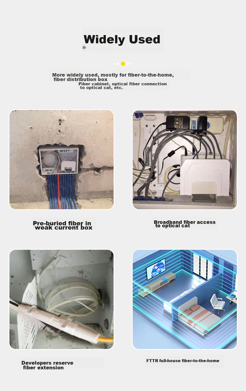 SK-LINK Telecom-Grade Indoor Pigtail Fiber Optic Cable, 2-Core 2-Steel Wire Single-Mode Double-Core Optical Fiber Cable, Butterfly-Shaped Fiber Optic Home Broadband Line FTTR Networking 100 Meters White SNGL2SM-100M 8