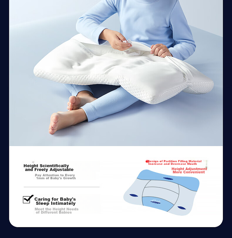Hoag Children's Pillow for 6 Months to 3 Years Old, Baby Neck Support Pillow, Newly Designed H1 Stage 24