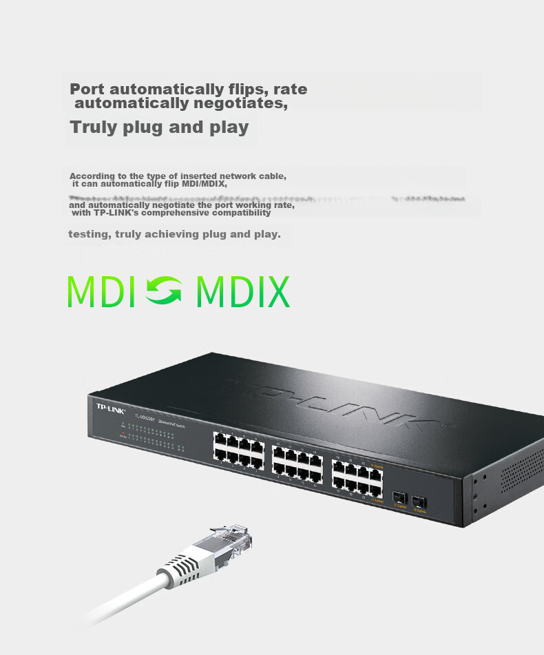 TP-LINK 24-Port Full Gigabit + 2 Gigabit SFP PoE Switch, Enterprise-Grade Splitter, TL-SG1226P 6