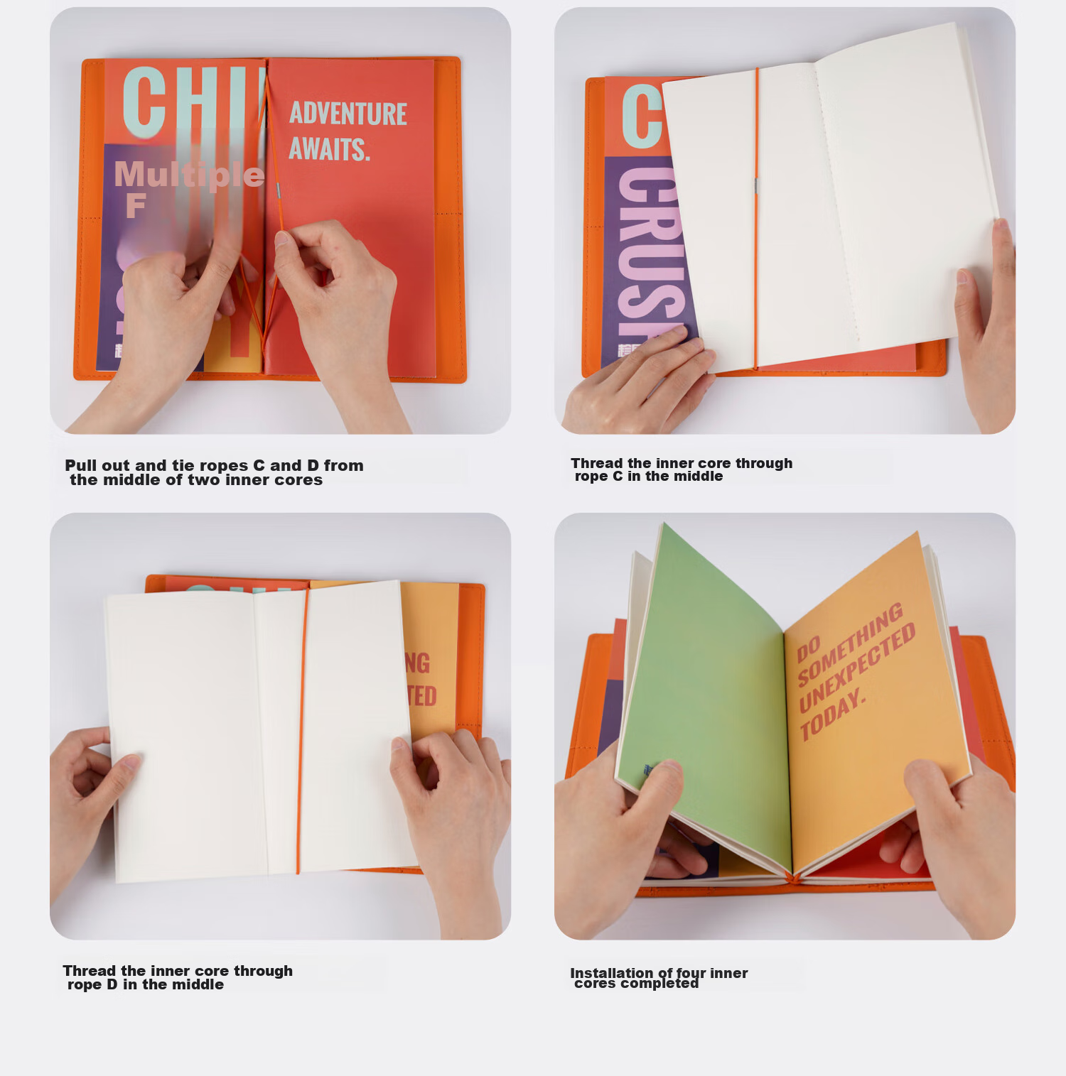 Chenzao Travel Guide with Detachable Replaceable Dot Matrix Core, 60 Pages 19
