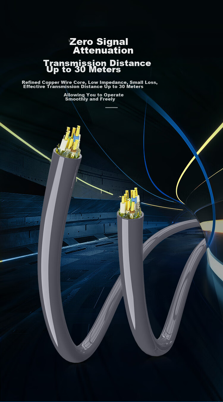 CHOOSEAL (CHOSEAL) Cat8 10G Double-Shielded Engineering-Grade E-Sports Level 0.64mm CAT8 High-Speed Network Cable, 40G Pure Copper Core POE Power Supply Home Security Box Cable, 50 Meters, QS2680A 4