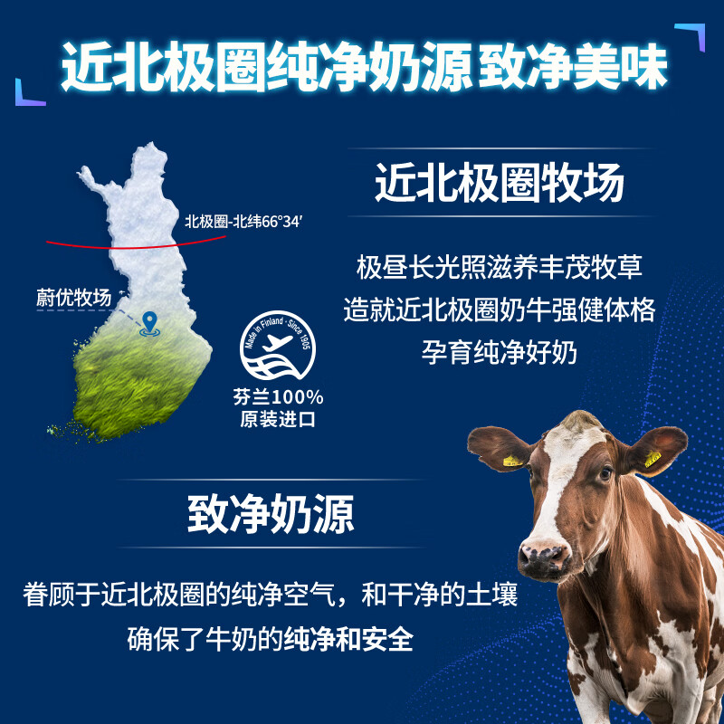 VALIO蔚优 0乳糖牛奶粉 高钙富硒奶粉800g 高蛋白成人奶粉