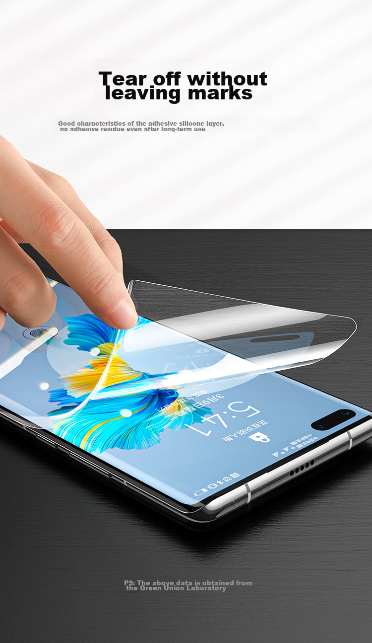 UGREEN Screen Protector for Huawei Mate40 Pro, Hydrogel Film, Compatible with Mate40 Pro+/RS Porsche Design, Full Coverage Anti-Fingerprint Protective Soft Film, 2 Pieces 11