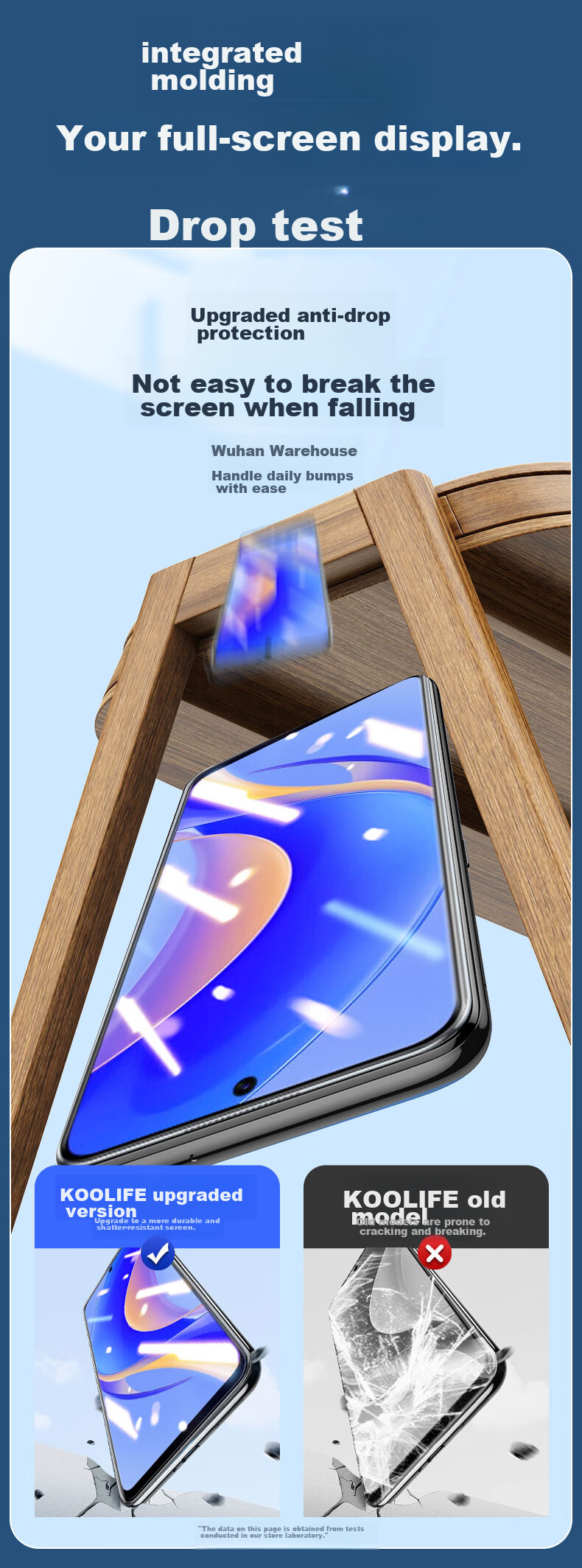 KOOLIFE Tempered Glass Screen Protector for Huawei Enjoy 50 Pro, Full Coverage Ultra-Thin HD Film for Huawei Enjoy 50 Pro Phone, Shatterproof Anti-Fingerprint Protective Film 6