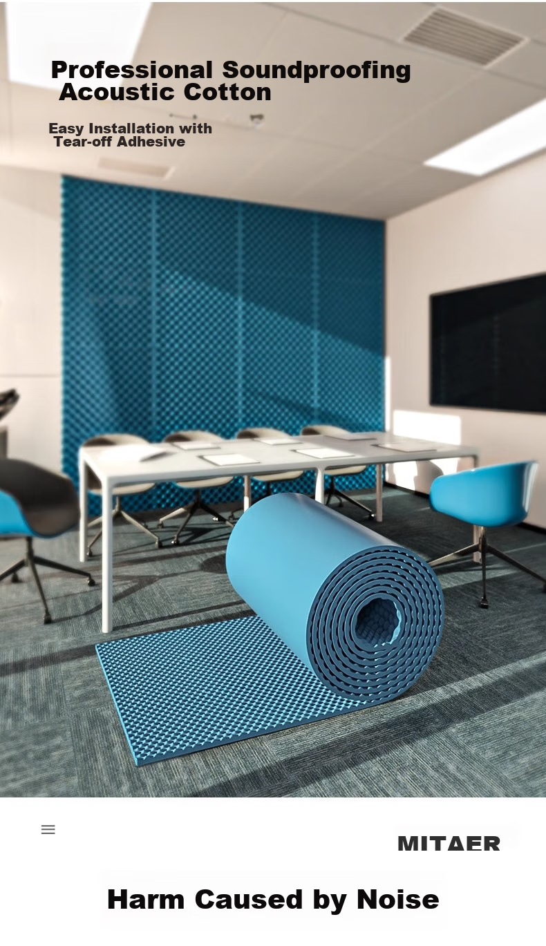 Xuanjiamaier Soundproofing Cotton, Self-Adhesive Sound-Absorbing Cotton for Walls, Indoor Soundproofing Panels, Doors And Windows, Bedroom, KTV Soundproofing Cotton Sponge 3