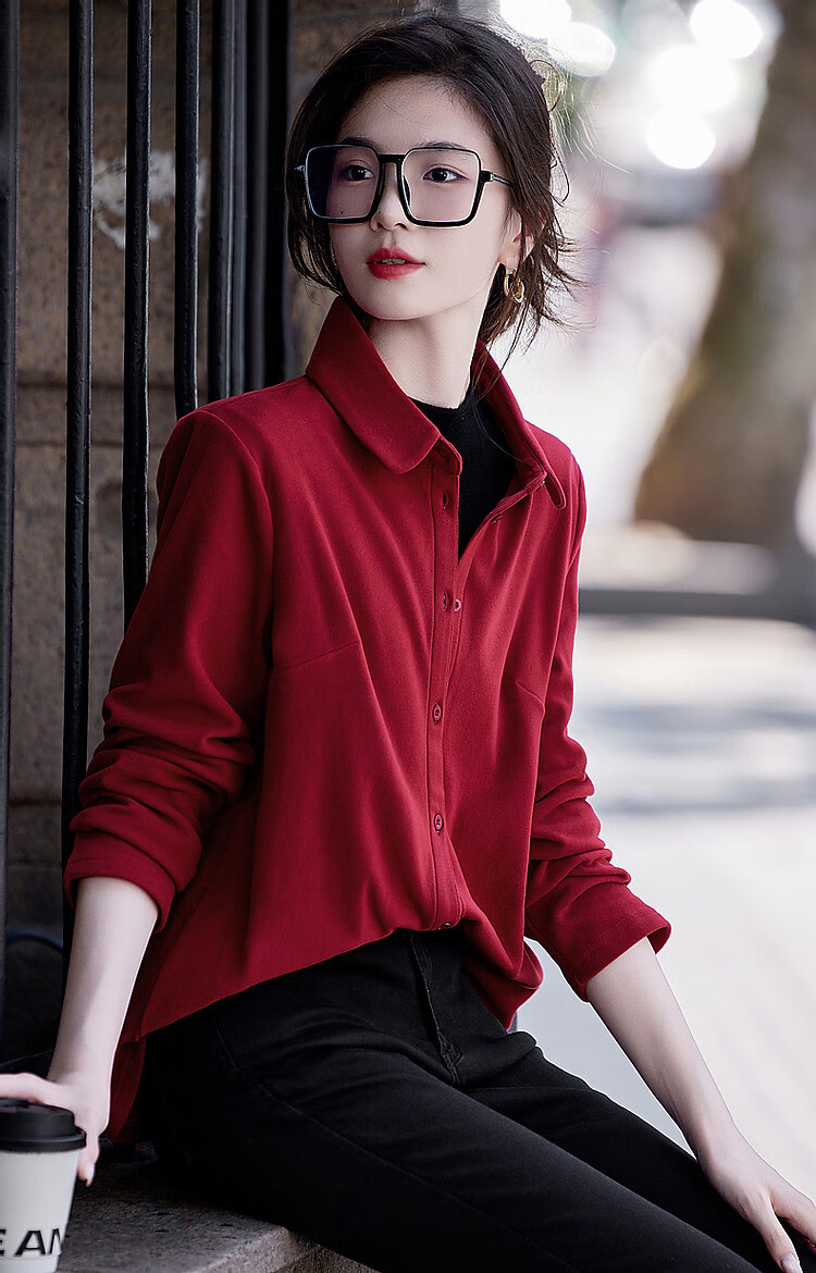 Dme [Luiri Xiaoxiang] Spring And Autumn French Yton Collar Moisturizing Warm Shirt Long Sleeve Elegant Blouse Women's Top 20