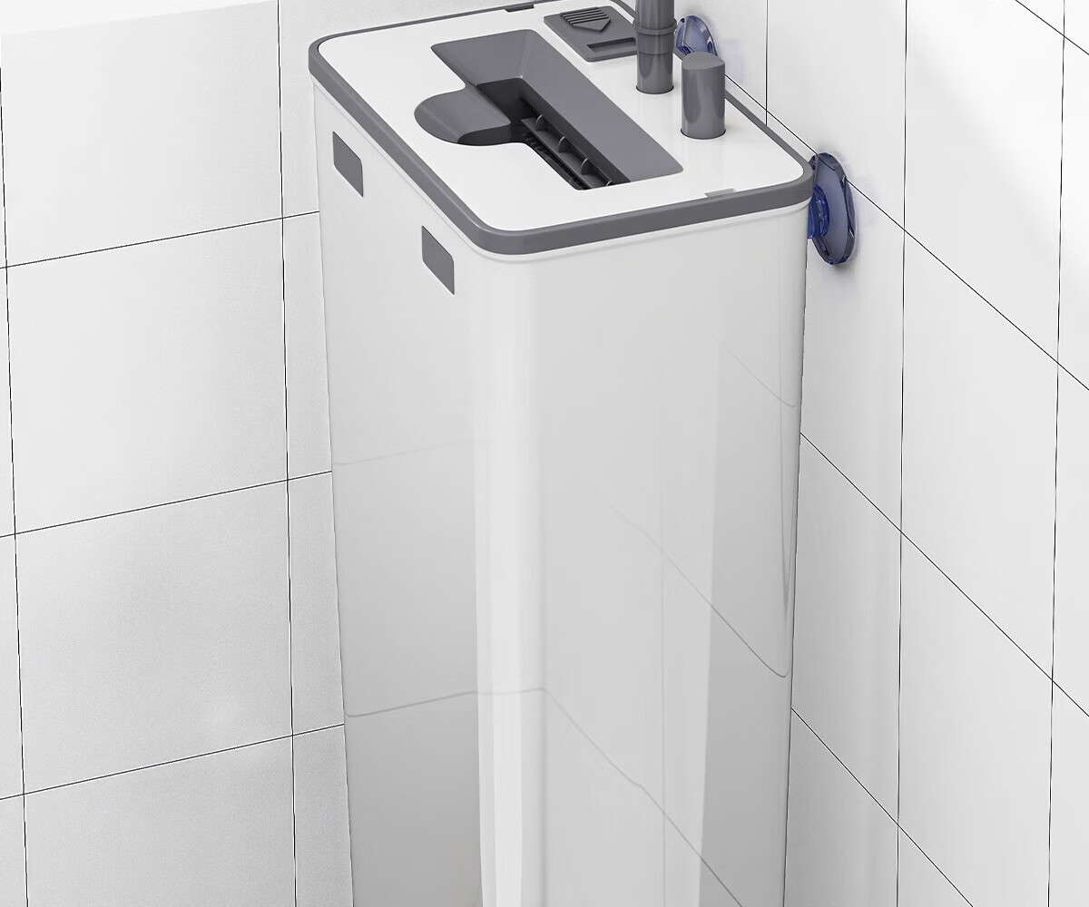 Youjialiangpin Flat Mop, 40CM Handle Length, 135CM Total Length, 3 Cloths Included, Household All-In Mop without Hand Washing, Comes with Bucket, Washing Machine Mop Set 14