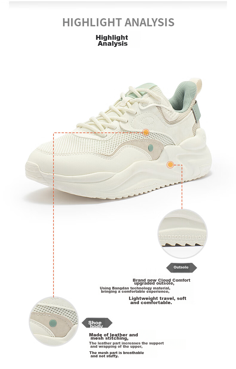 361° Women's Sports Shoes Yunshu 3, Spring And Summer Vintage Thick-Soled Casual Versatile Commuter Dad Shoes, Women's Style 682316706-8 112