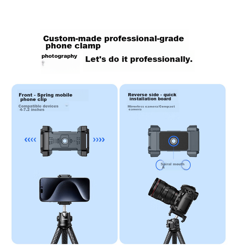 UGREEN Phone Stand Selfie Stick Tripod Desktop Gimbal Live Streaming Vlog Extension Pole Handheld Suitable for DJI Pocket 3/4/4 Pro, Ying Shi Luna, Mirrorless Camera Action Camera 9