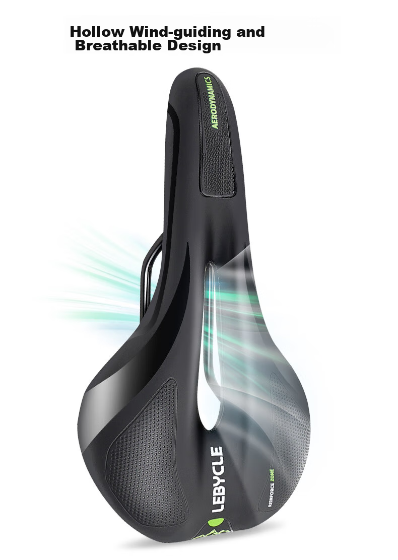 LEBYCLE Mountain Bike Saddle, Road Bike Seat, Exercise Bike Saddle, Comfortable Ultra-Soft Seat Cover, Hollow Breathable PU Waterproof Wear-Resistant Universal Cycling Accessories Equipment Set 5