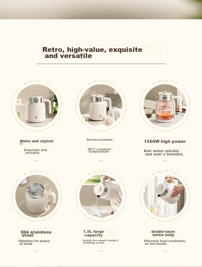 LOTOR Ceramic Wine Warmer Set for Home Use, Yellow Wine Heating Pot, Ceramic Wine Dispenser, Hot Liquor Pot, White Spirit Warmer, Chinese Style Constant Temperature Wine Pot, Two Liang And Half Ji 2