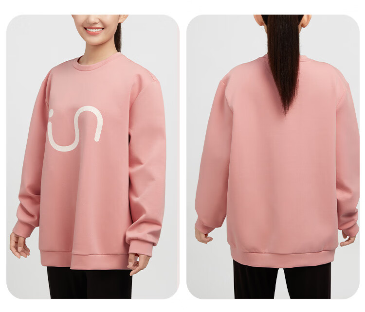 Yiershuang Couples Homewear Crew Neck Air Layer Printed Sweatshirt Cotton Matching Casual Sports Pullover Unisex Pajamas 21