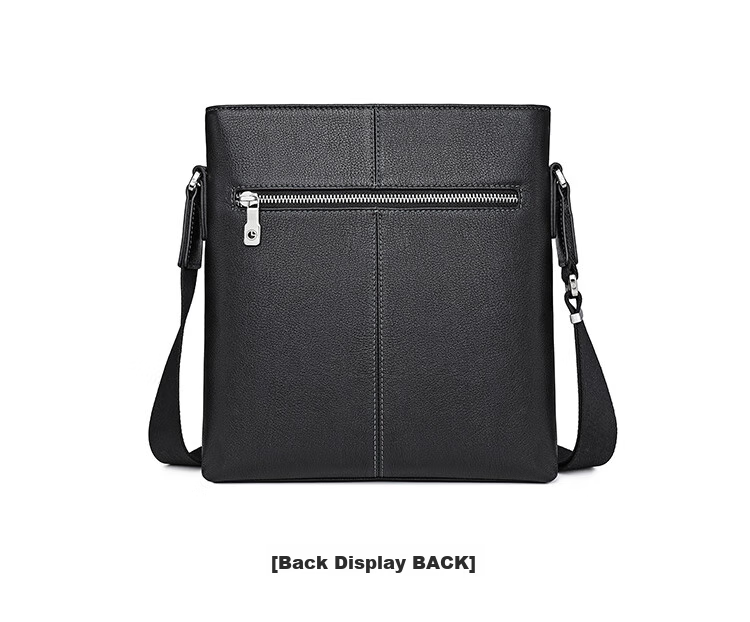 Goldlion Single-Shoulder Bag, Top-Grain Leather Crossbody Bag, Business Men's Bag, Vertical Style, Japanese Character Design, Birthday Gift 19