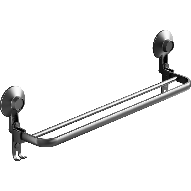 JD Jingzao Space+ No-Drill Suction Cup Towel Rack Bathroom Storage Shelf Towel Bar Space Aluminum