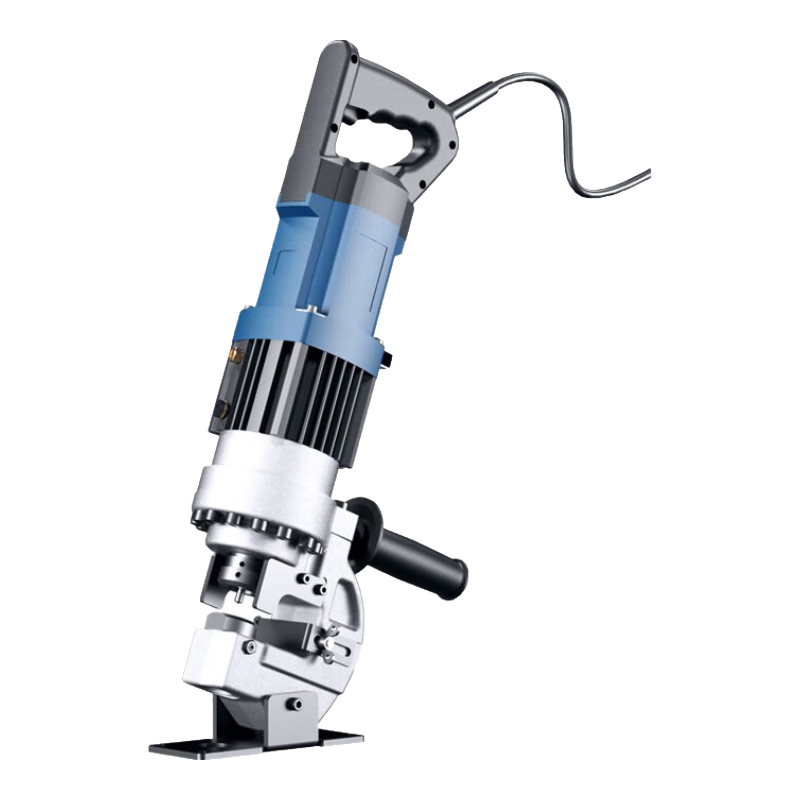 Dongcheng Electric Hydraulic Punching Machine J1Y-FF04 Small Angle Iron Channel Steel Hole Puncher, Metal Plate Punching Tool