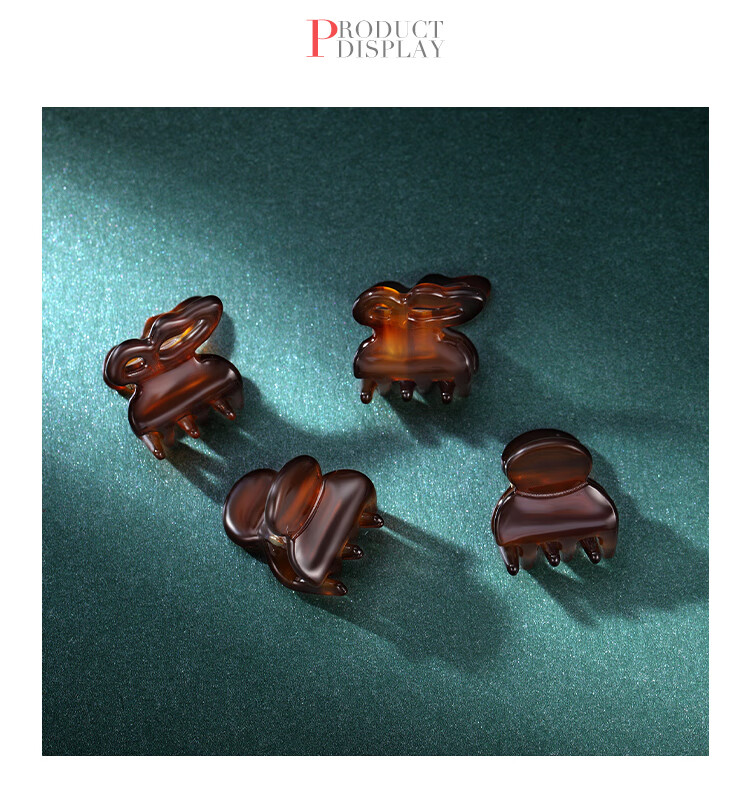 CHIMERA 4-Piece Hair Claw Clips, Air Bangs Hair Claw, Top Side Acid Acetate Hair Clips for Women, Mid-Autumn Festival Gift 15