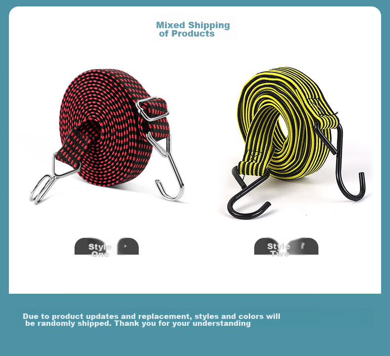BWNK Bicycle Cargo Rack Luggage Rope Saddle Bag Binding Strap Elastic Cord - Random Color 1
