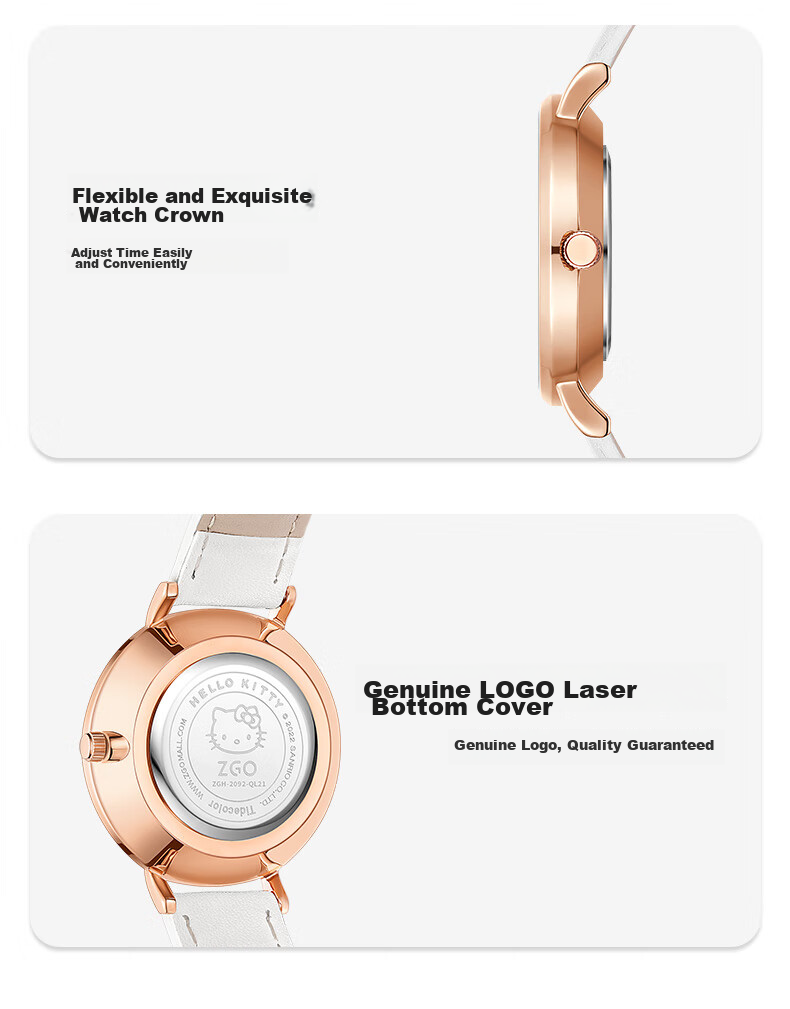 Hello Kitty Student Exam Watch for Female Students in Middle School, High School, And College Entrance Exams, Civil Service Exams, Postgraduate Entrance Exams, Quiet Quartz Watch 12