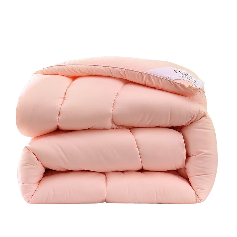 FUANNA Warm Seven-Hole Antibacterial Fiber Comforter, Extra Thick Winter Quilt, 11 Jin (5.5 Kg), 230*229cm, Pink