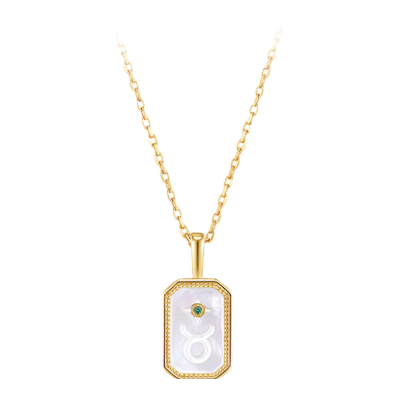 Arsis Embossed 12 Constellations Necklace, Original Design, Exquisite And Fashionable, Versatile, Birthday Gift for Girlfriend, Taurus