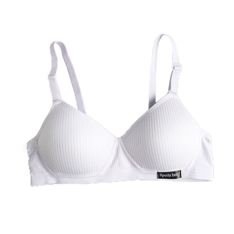 FitonTon 2-Pack Girls' Cotton Thin Bras for High School and Middle School Students Summer Developmental Bra