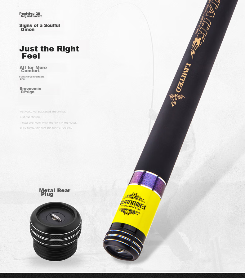 GW Biezhuo Zizun 6.3-Meter 28-Section Comprehensive Big Fish Rod, Carbon Fiber Pole, Ultra-Light Carp Rod, Lake And Reservoir Big Fish Rod 16