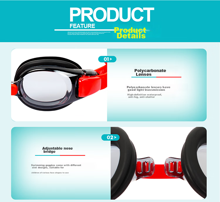 Arena Kids Swim Goggles HD Waterproof UV Protection Anti-Fog Youth Professional Training Swimming Goggles 7