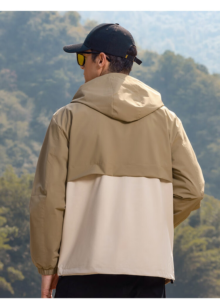JEEP Outdoor Mountain Series Spring And Autumn 2026 Men's Sports Jacket, Loose-Fitting Hooded Cardigan Coat for Me 7