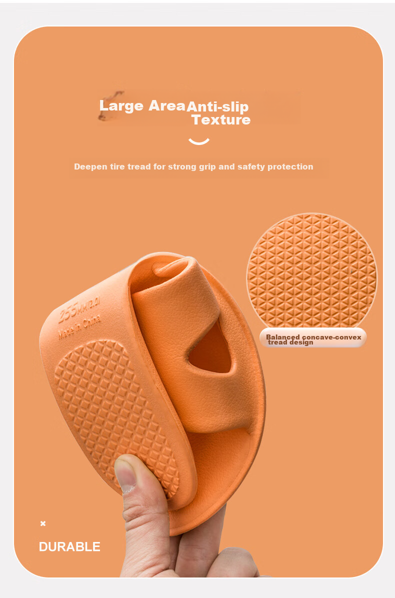 GUOLUOFEI Foldable Portable Slippers for Men, Beach Shoes, Travel Sandals for Women, Hotel Slippers, Light Gray, Size 42-43 6
