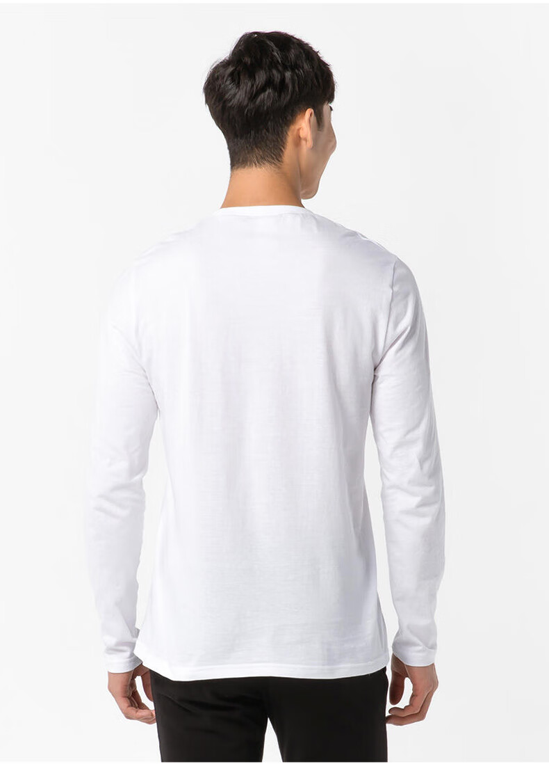 DECATHLON Basic Shaping/Pilates Soft Elastic Men's Long-Sleeve T-Shirt, White, 2346917, XL 13