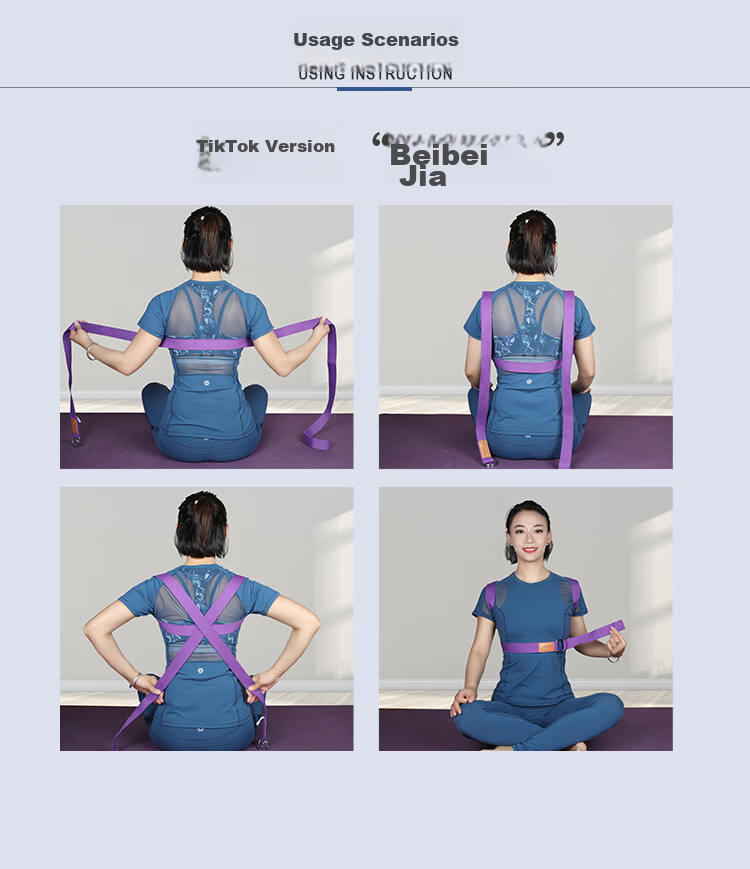 PROIRON Puli'ai Yoga Resistance Band, Pilates Rope, Extended Stretching Band for Training And Exercise, Purple 11