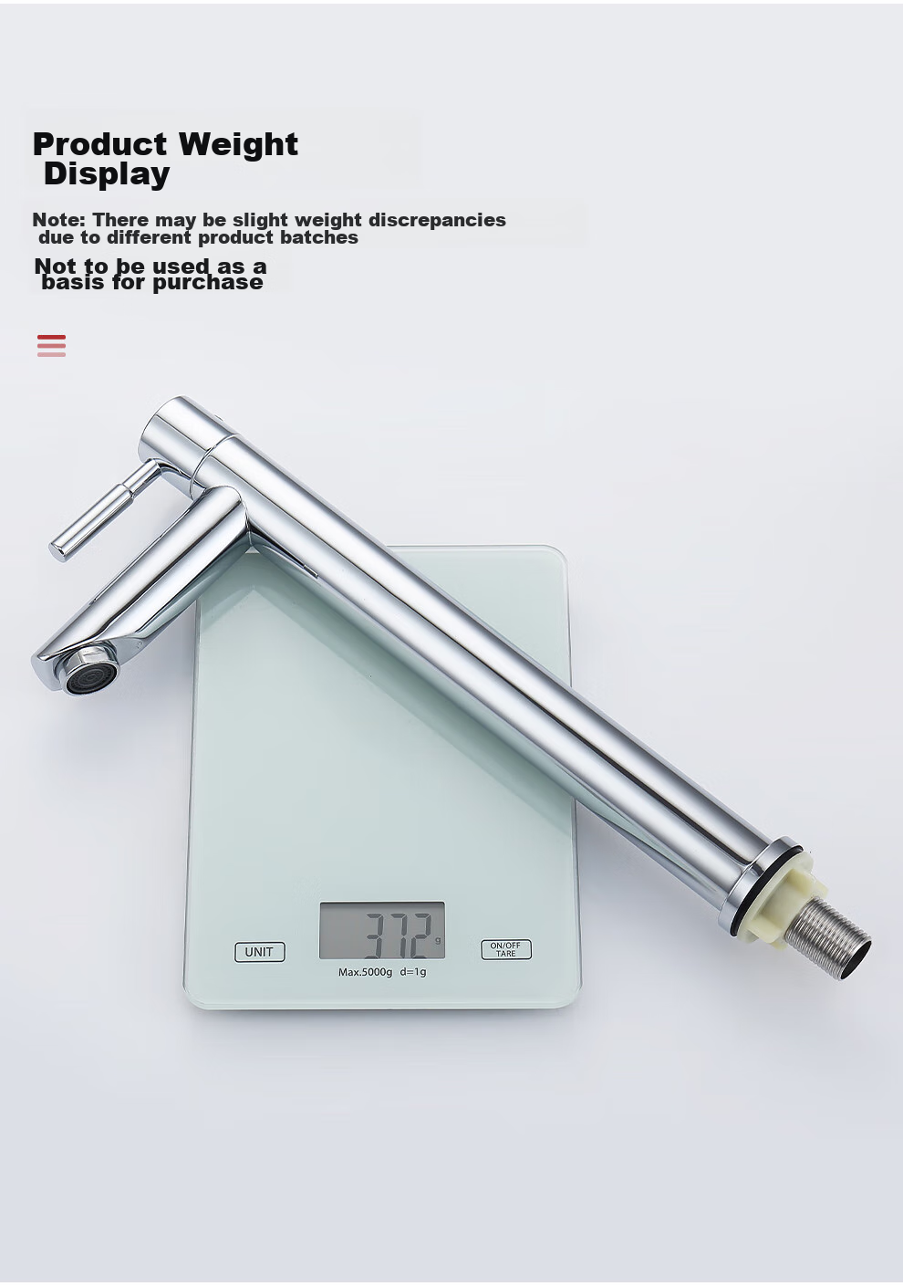 CVBAB Basin Faucet, Single Cold High Countertop Basin Faucet, Bathroom Stainless Steel Faucet CV1061 15