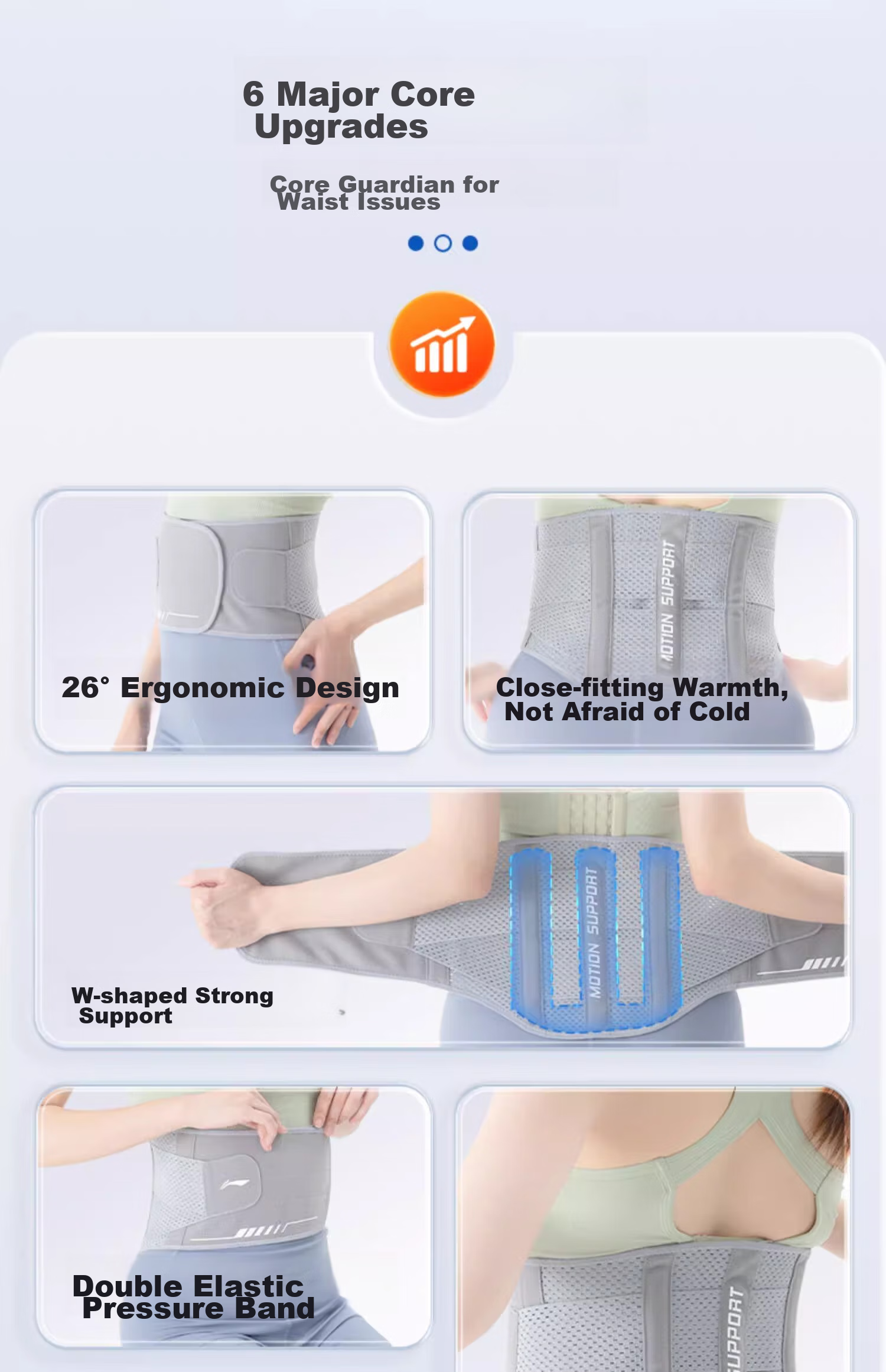Li-Ning Waist Support Belt for Summer, Lightweight Breathable Back Brace for Middle-Aged And Elderly, Lumbar Disc Support, Lumbar Muscle Support, Fixed Waist Protector, Gift for Parents 5