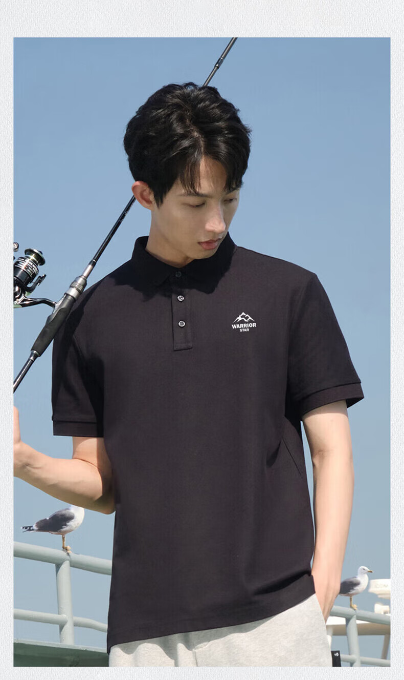 Huili Polo Shirt for Men, Summer Short-Sleeve Quick-Dry T-Shirt, Breathable Collared Casual Wear, Gray, 4XL 12