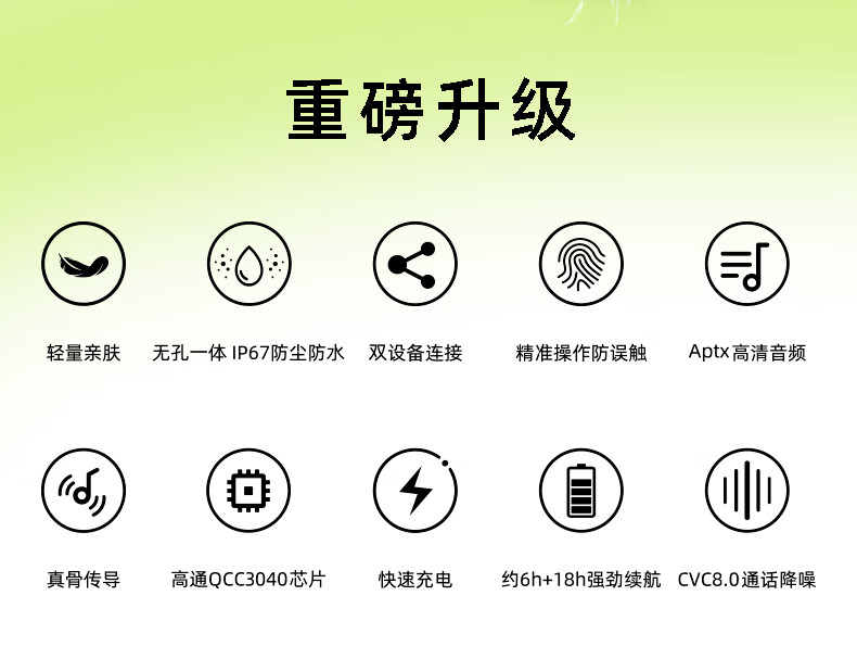 Guling EO T90 Xiaofei Dou Professional Bone Conduction Bluetooth Headphones, Ear Clip Style, Sold by JD, Sports Running Open-Style, Not In-Ear Clip-O 1