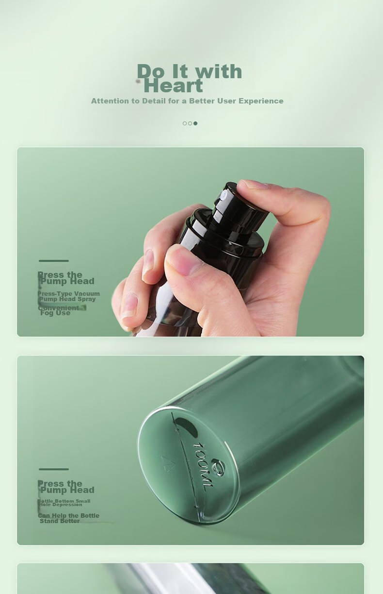 Jianyingshu 80ml Cool Gray Straight Round Spray Bottle, Travel Refillable Bottle, Toner Ultra-Fine Mist Facial Hydrating Small Spray Bottle 13